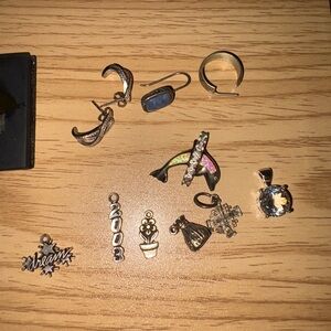 Sterling Silver Jewelry Lot 22.12g – Charms, Earrings, Pendants – 925